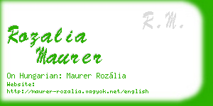 rozalia maurer business card
